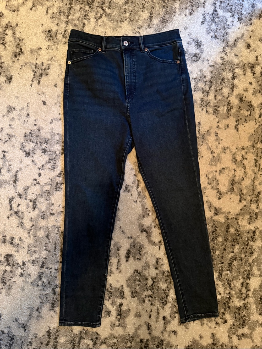 Express Dark Blue Skinny Super High-Rise Jeans
